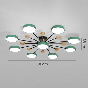 Deckenleuchte Acryl 8+1 Lichter LED Wohnzimmer 95cm